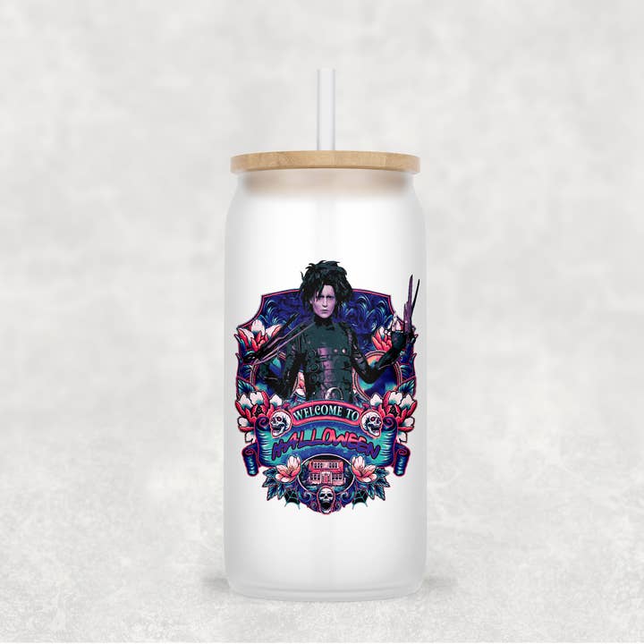 Main Villains Set 2 glazen beker met helder rietje en bamboe deksel voor wholesale door Smile Graphics and Design