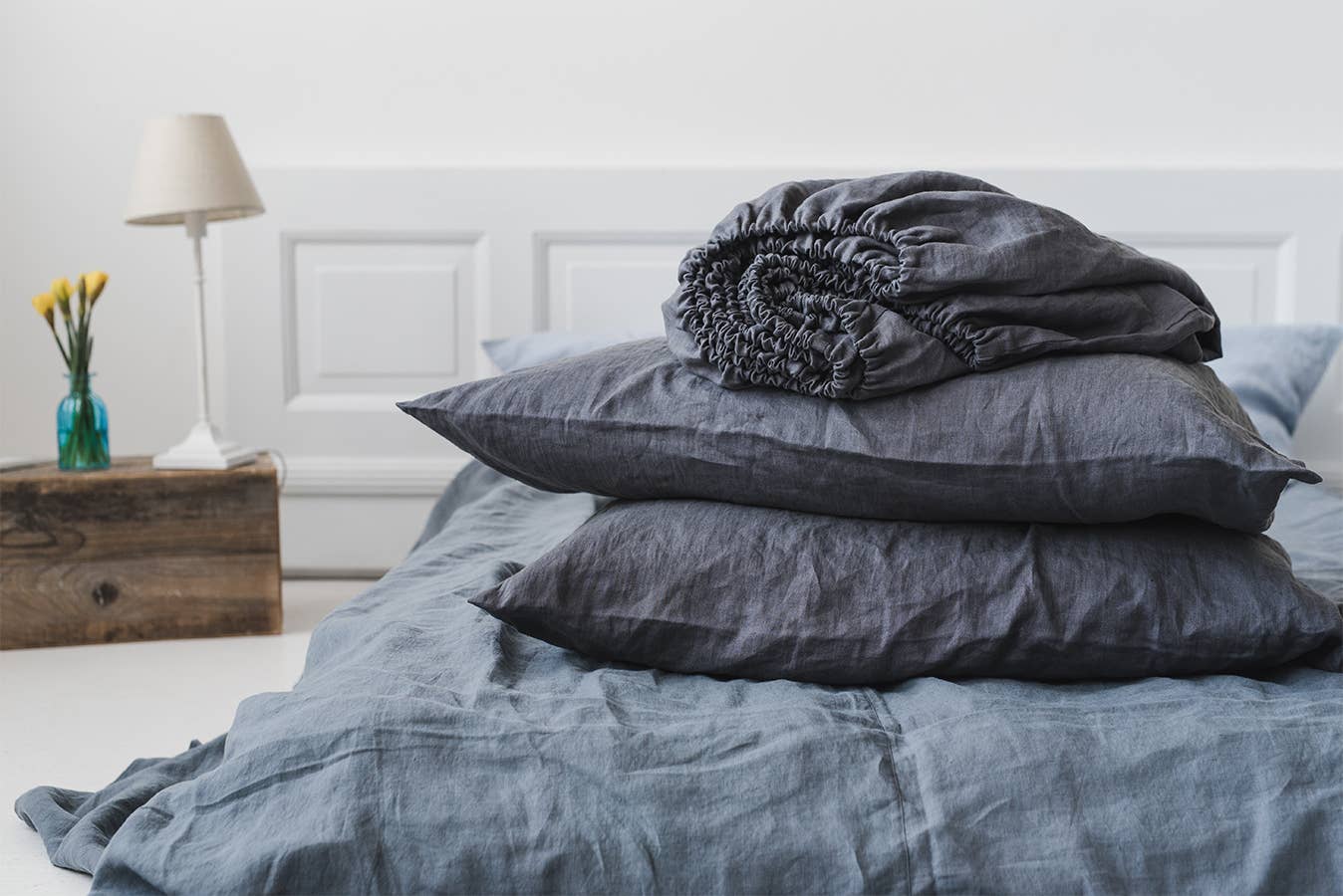 Epic Linen - Wholesale Fitted Sheet - Linen Fitted Sheet, Various Colors and Sizes Soft Bedding2