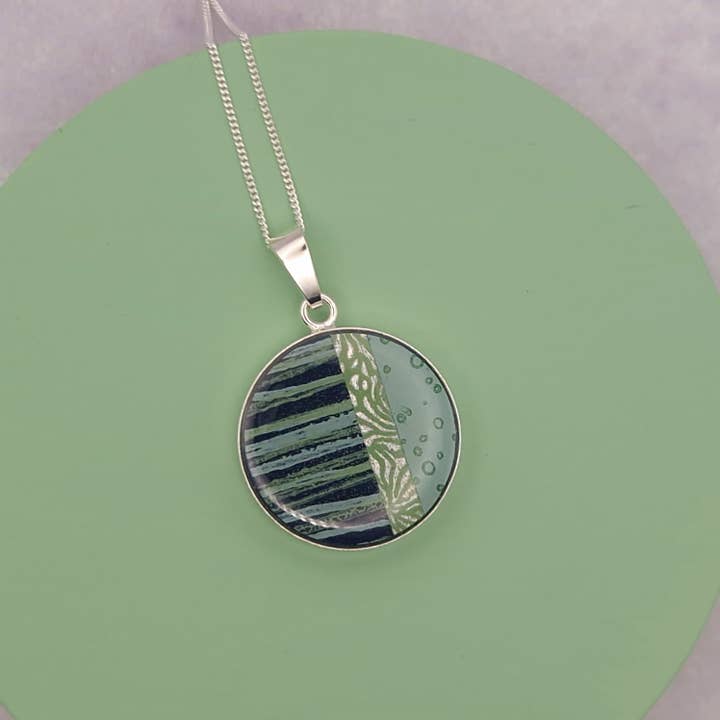 Circle Pendant - Sea Green for wholesale by Circle & Dash