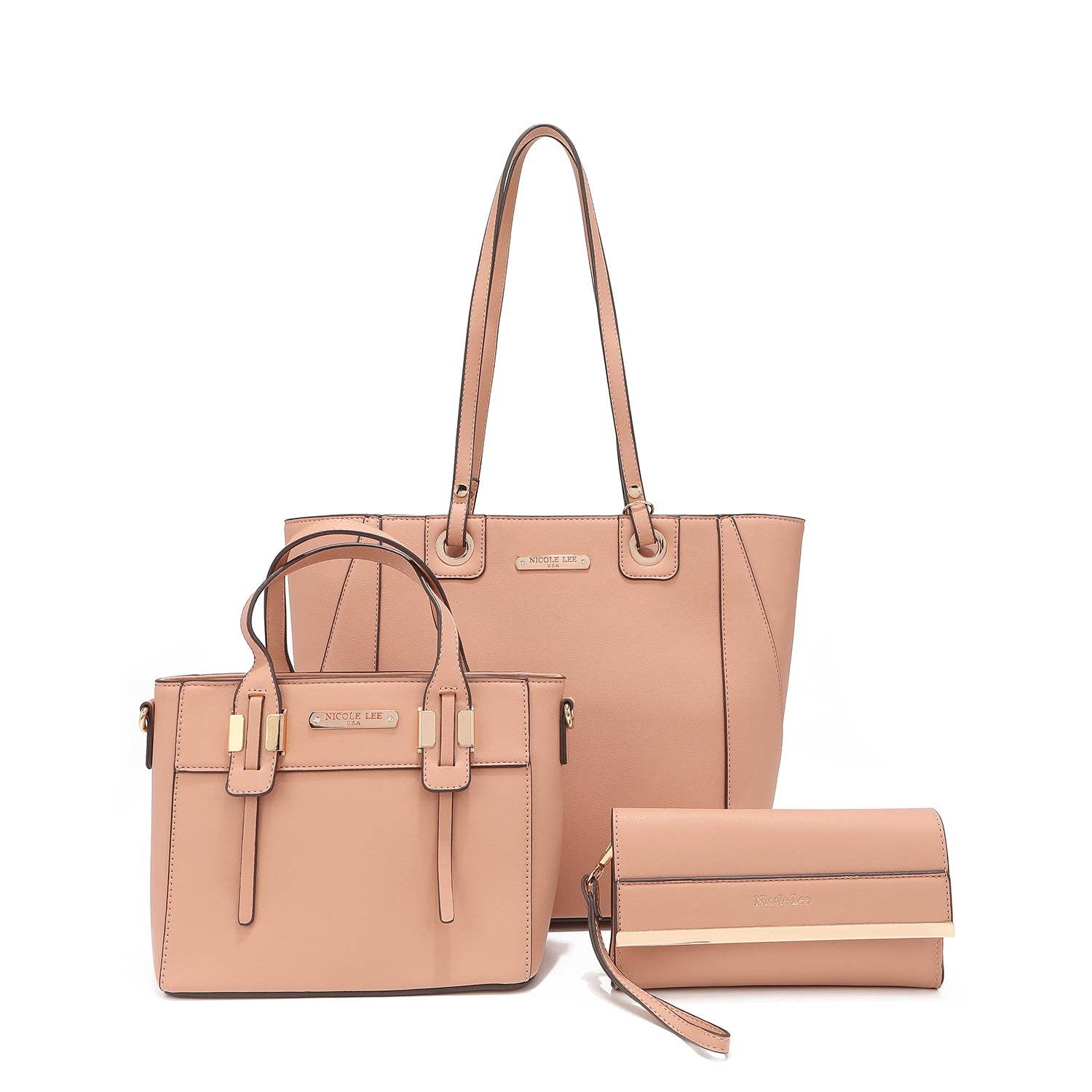 Nicole Lee - Wholesale Shoulder Bag - Women's - CONJUNTO DE 3 PIEZAS (Shopper, Bolso pequeño, Neceser)6