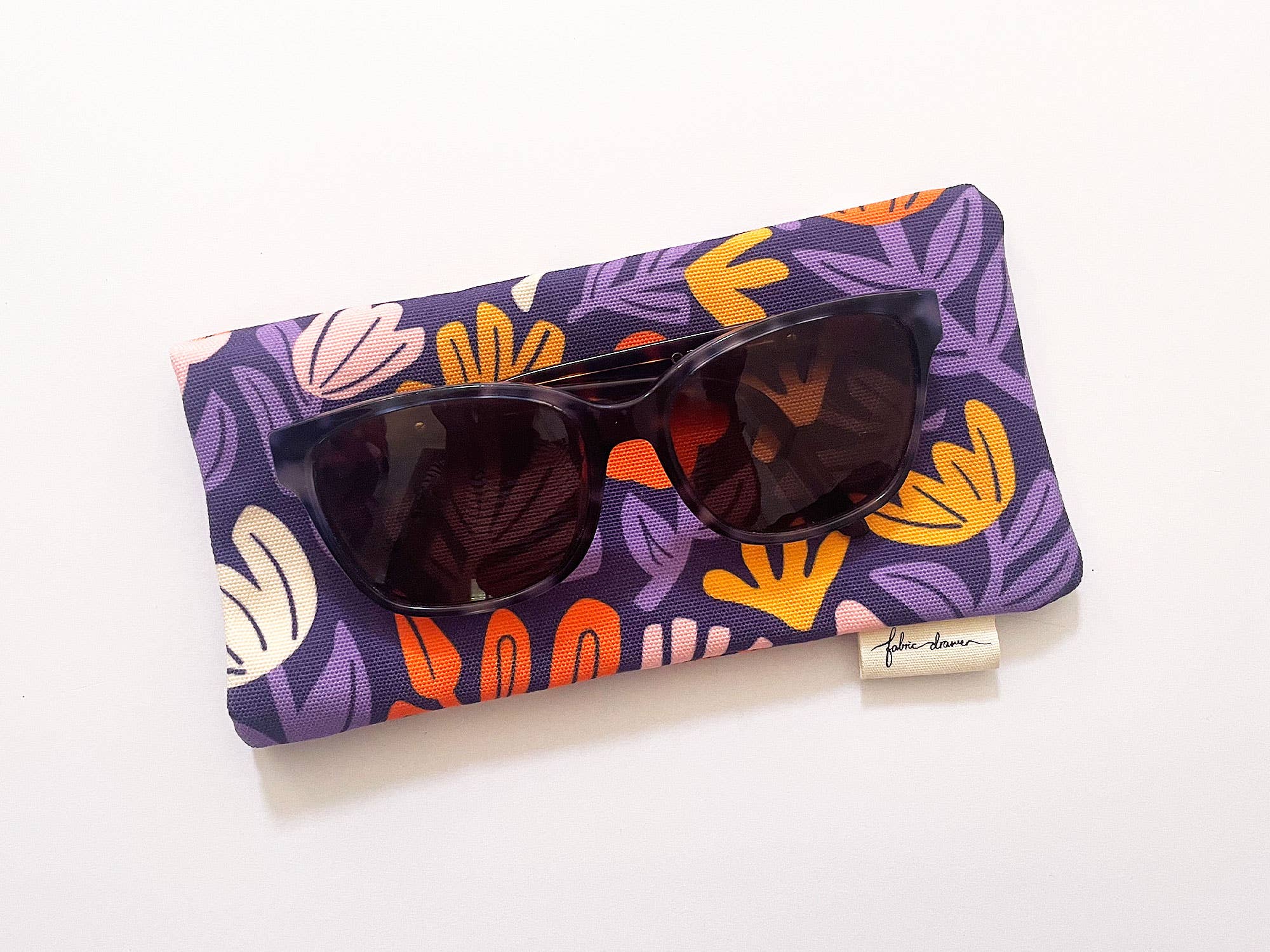Fabric Drawer - Wholesale Eyewear Cases & Holders - Women's - Handmade Fabric Sunglasses, Glasses Case - Petals (Purple)1