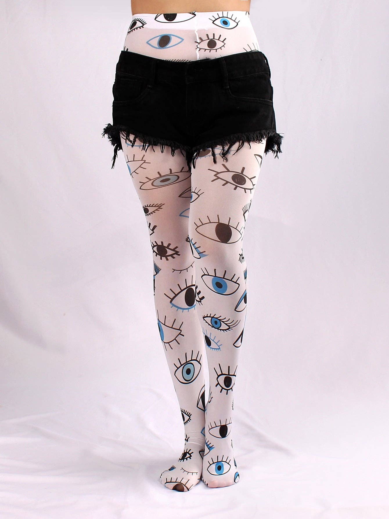 SALINA TRADING INC - Wholesale Tights - Women's - Devil Eye Floral Print Tights Stylish All-Season Stockings1