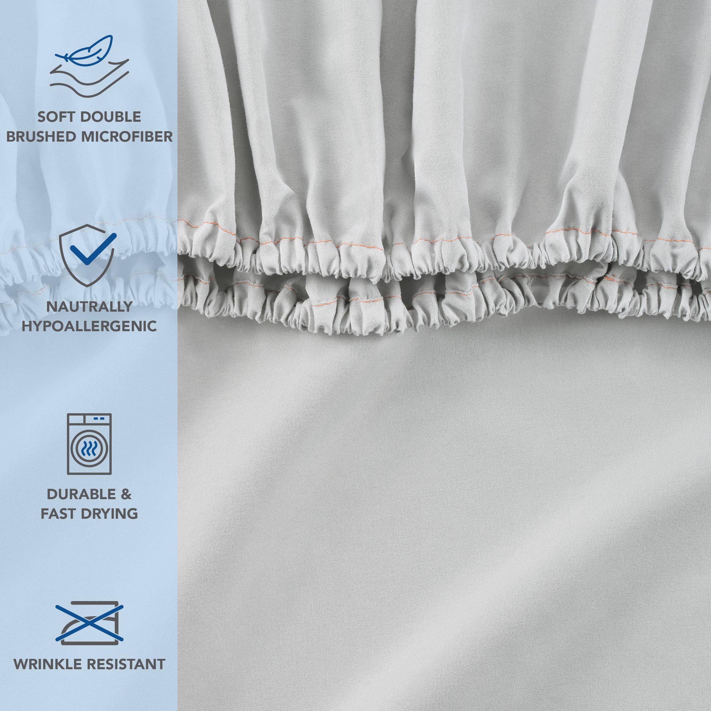 Arkwright Home - Wholesale Fitted Sheet - Brushed Microfiber Fitted Bed Sheets 6pk, Size/Color Options10