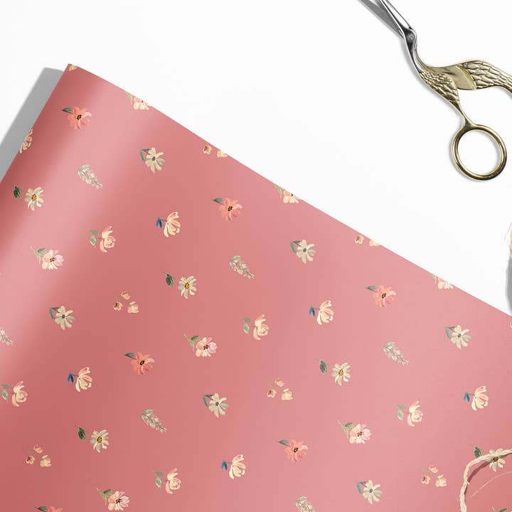 Breezy Bird Studio - Wholesale Wrapping paper roll - Ditsy Floral Wrapping Paper