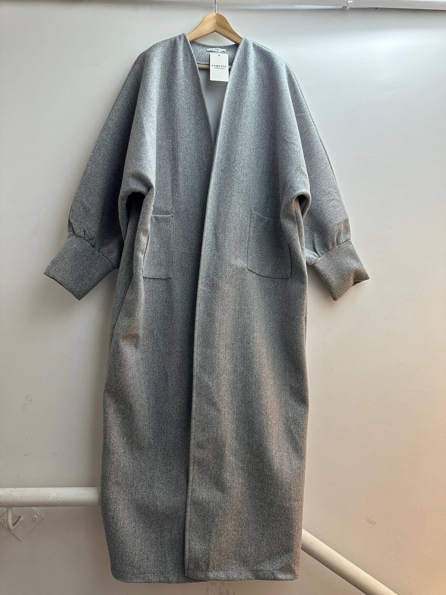 LORIANE - Vendita all'ingrosso Cappotto - Donna - Giacca cappotto maniche lunghe con tasche oversize taglia unica2