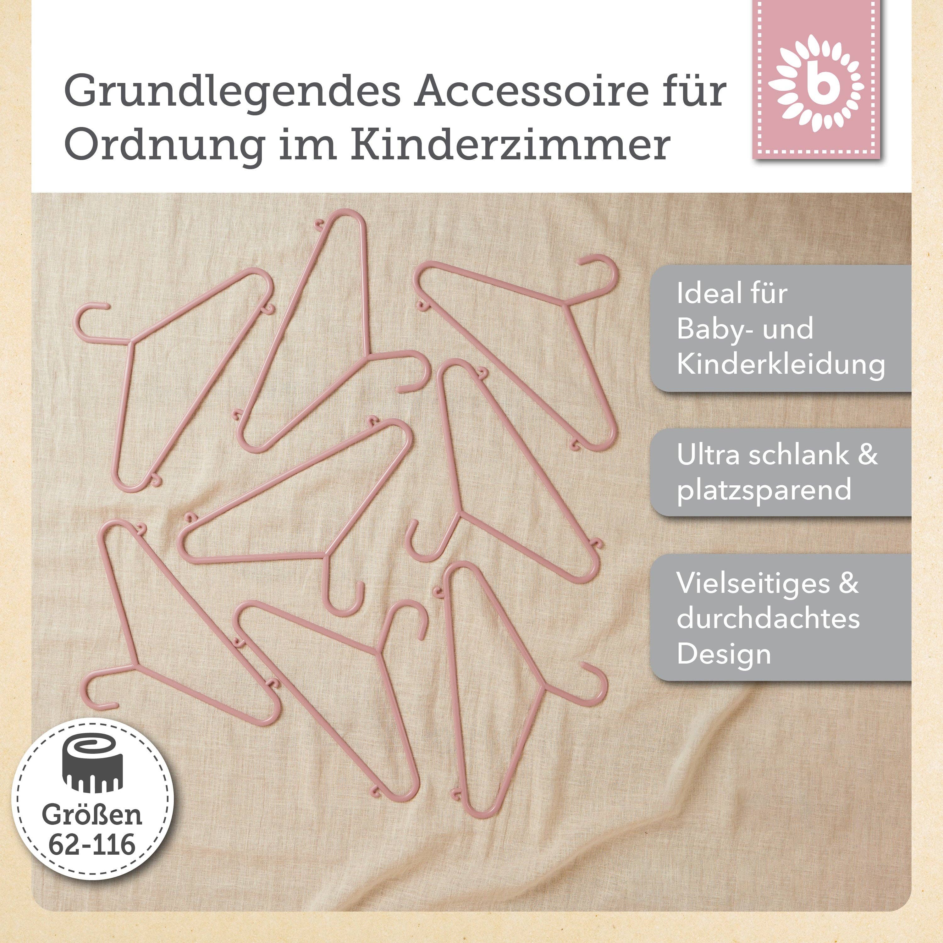 Bieco Spielwaren – wholesale Clothes hangers – Hanger 8-piece set dreamy rose2