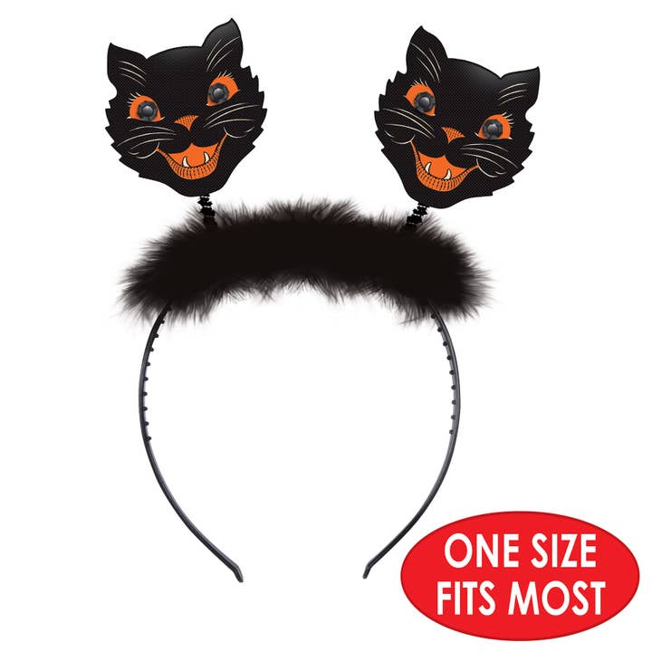 Beistle - Wholesale Costume - Unisex - Vintage Halloween Cat Bopper Headband