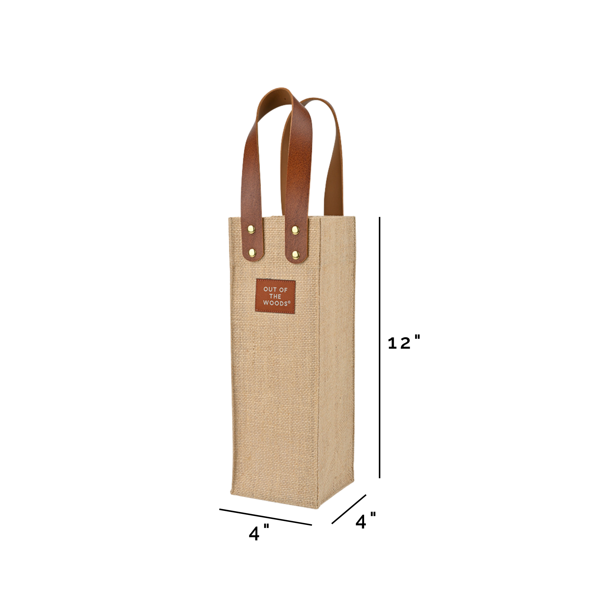Out of the Woods® by KeepCool Bags - Wholesale Wine Tote - Jute Wine Tote, Single Bottle Wine Holder5