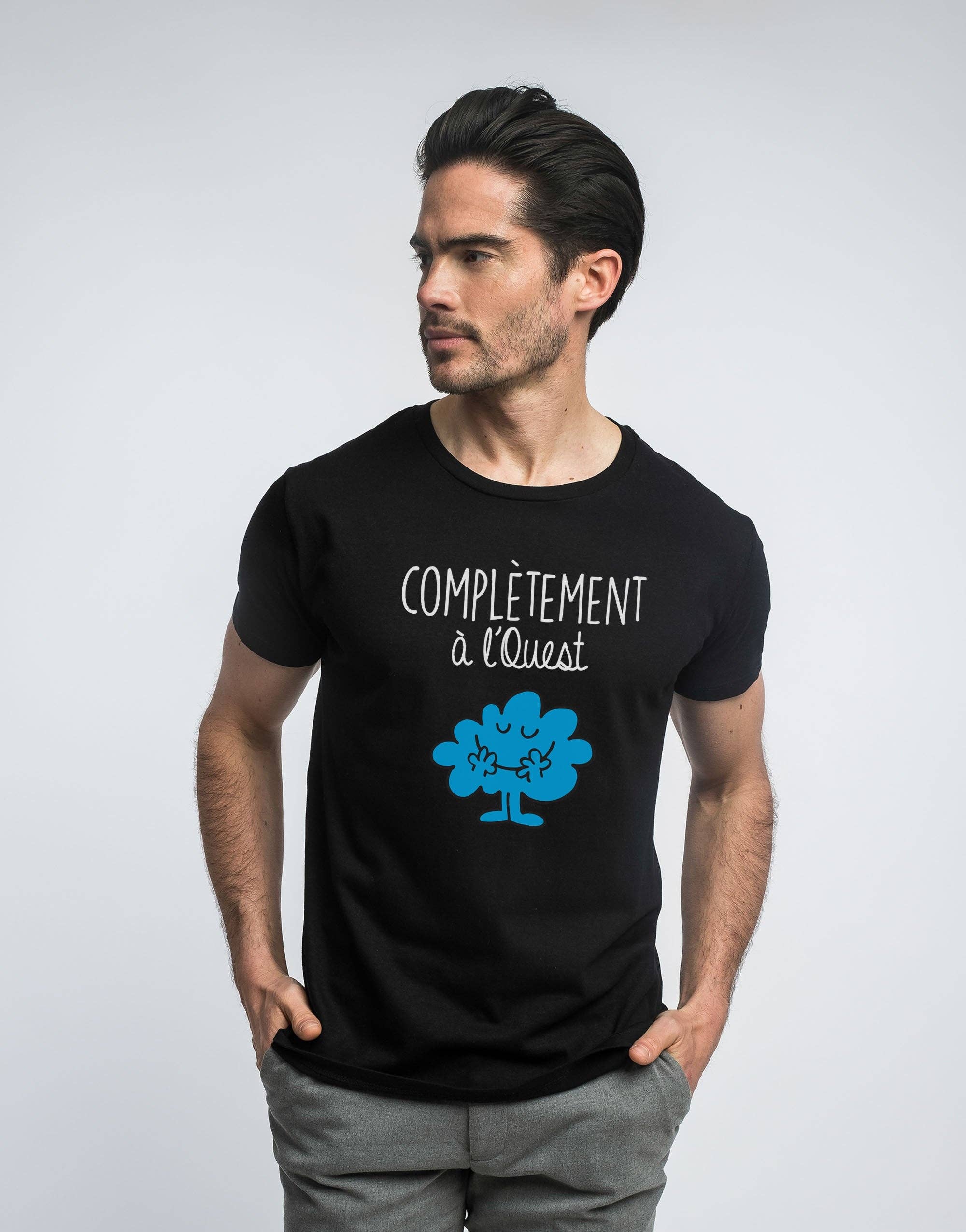 Le Roi du T-shirt - Wholesale Screen Printed T-Shirt - Men's - BLACK T-SHIRT MEN COMPLETELY OUT WEST0