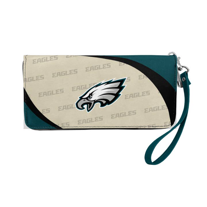 NFL Philadelphia Eagles Curve Zip Organizer Wallet for wholesale by Little Earth Productions