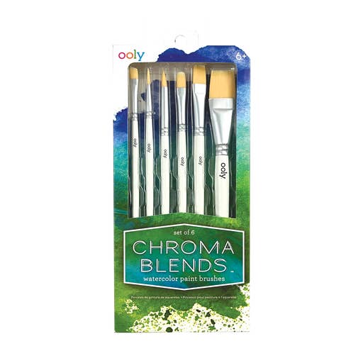 OOLY - Wholesale Paint/wax brush - Chroma Blends: Watercolor Paint Brushes (Set of 6)