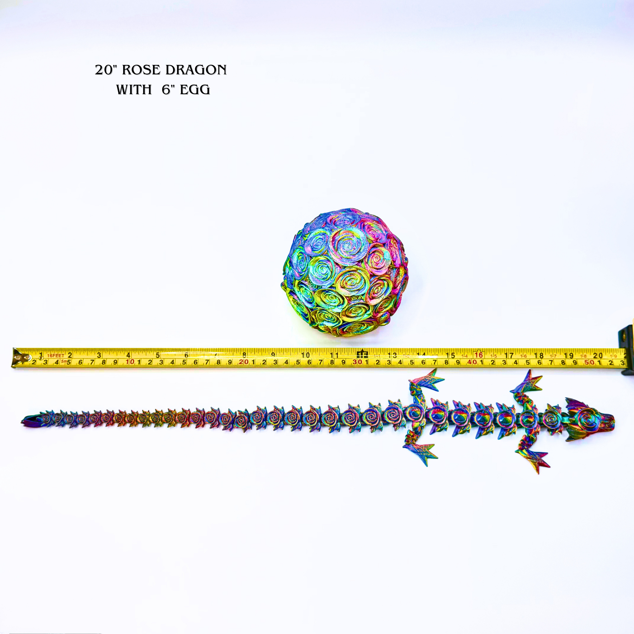 Dragon Fidgets - Vendita all'ingrosso Giocattolo fidget - Bambini - Drago rosa da 20 pollici e uovo di rosa da 6 pollici opzionale, giocattolo Fidget, decorazione2