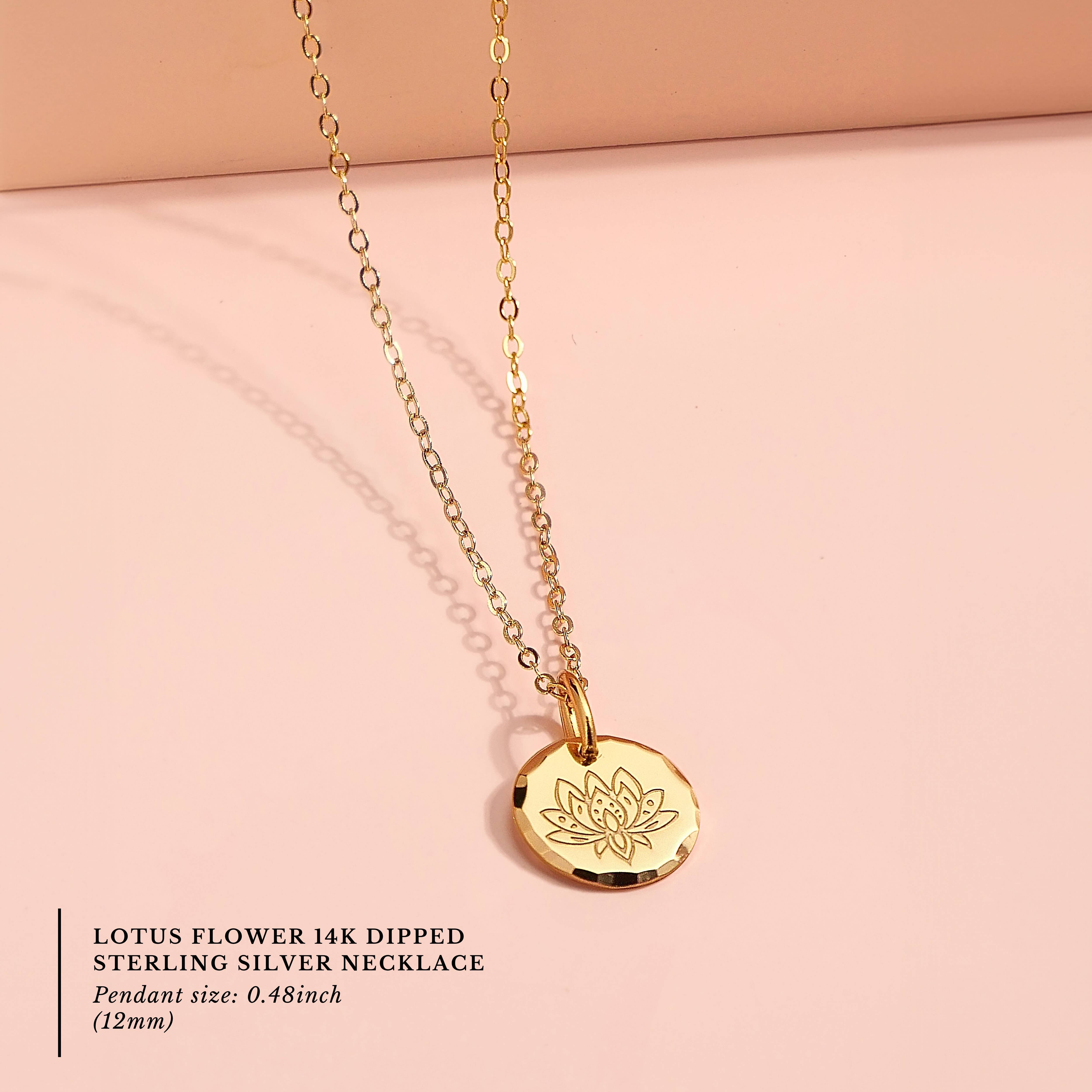 hope love shine - Vendita all'ingrosso Collana con ciondolo/pendaglio - Regalo di Nuovi Inizi per Lei - Collana con Ciondolo di Loto1