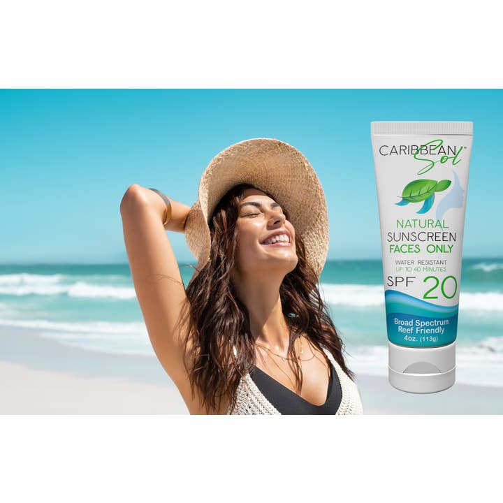 Caribbean Sol – Großhandel Sonnencremes – Caribbean Sol Natural Faces Only SPF 20, 4 Unzen2