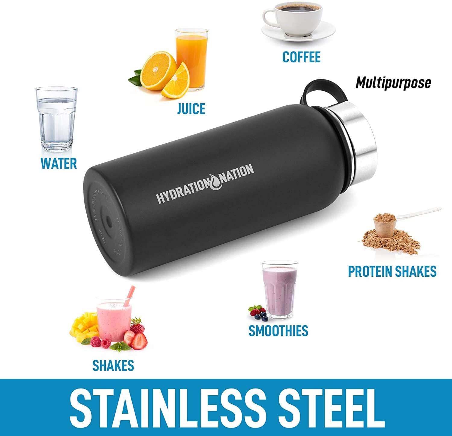 Zulay Kitchen - Wholesale Water Bottle - Stainless Steel Vacuum Insulated Water Bottle14