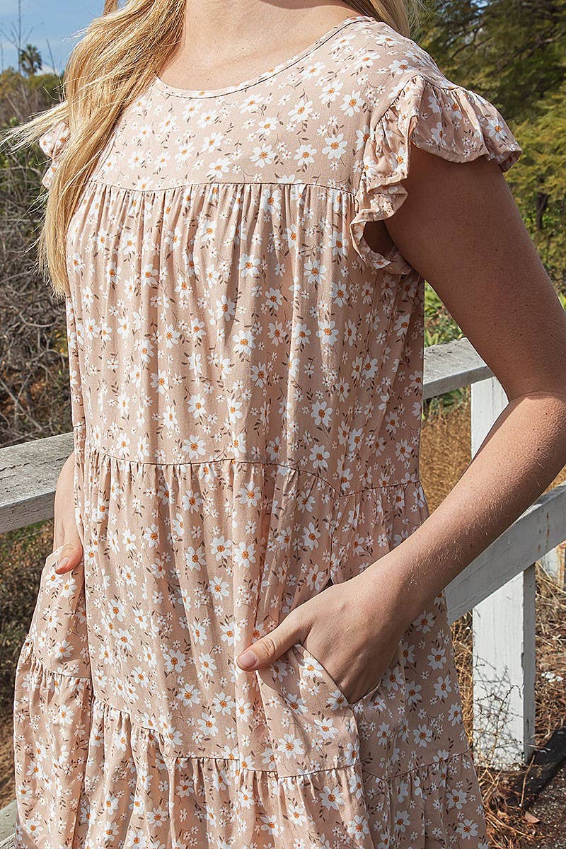 ROUSSEAU - Vendita all'ingrosso Vestito - Donna - ABITO MINI A BALZE CON MANICHE A VOLANT LORAL9