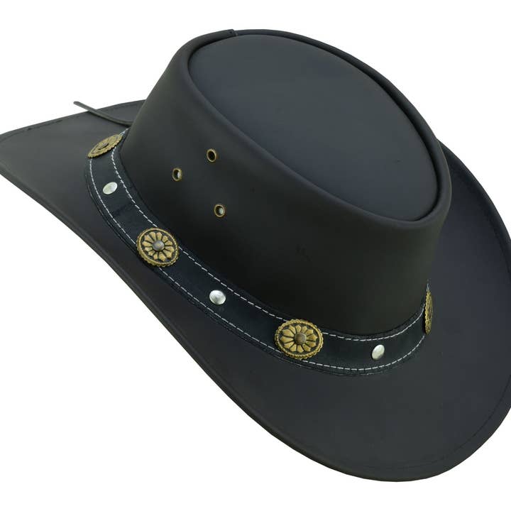 Lesa collection inc - Wholesale Cowboy Hat - Unisex - Capri Leather Hat Water Resistant Leather Cowboy Western Ha2