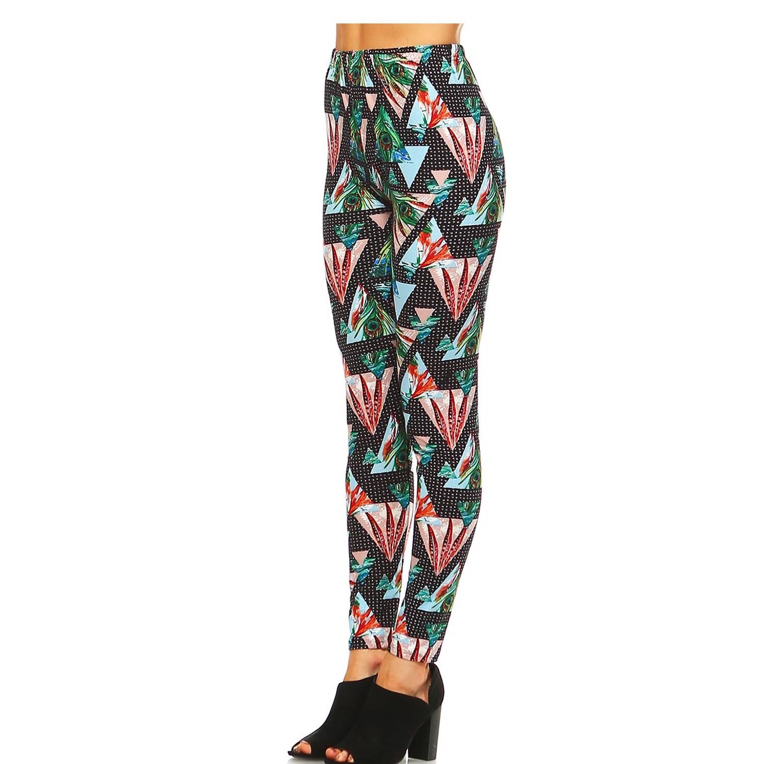 JHP Collection - Wholesale Fashion Leggings - Women's - WOMENS CASUAL MULTI COLOR BRUSHED FULL LEGGINGS45