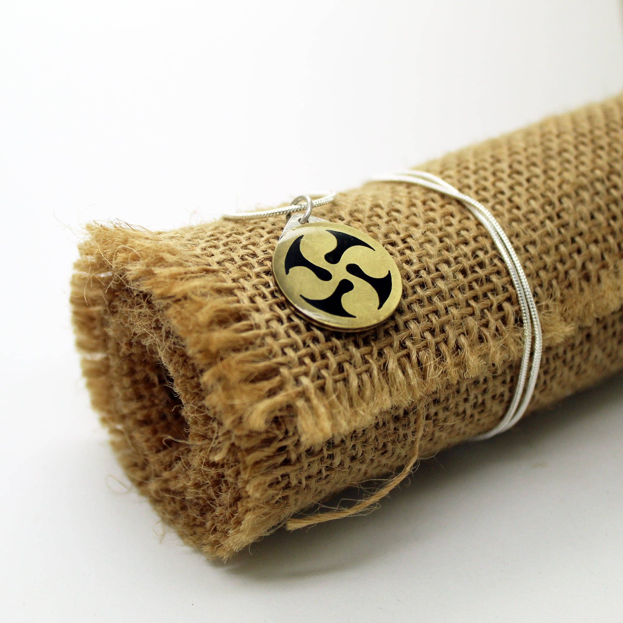 Plataica - Wholesale Pendant/Charm Necklace - Lauburu pendant in 925 silver and brass8