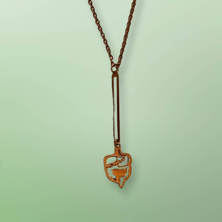 Colar de barra oscilante do sistema digestivo por atacado de Shit & Crystals