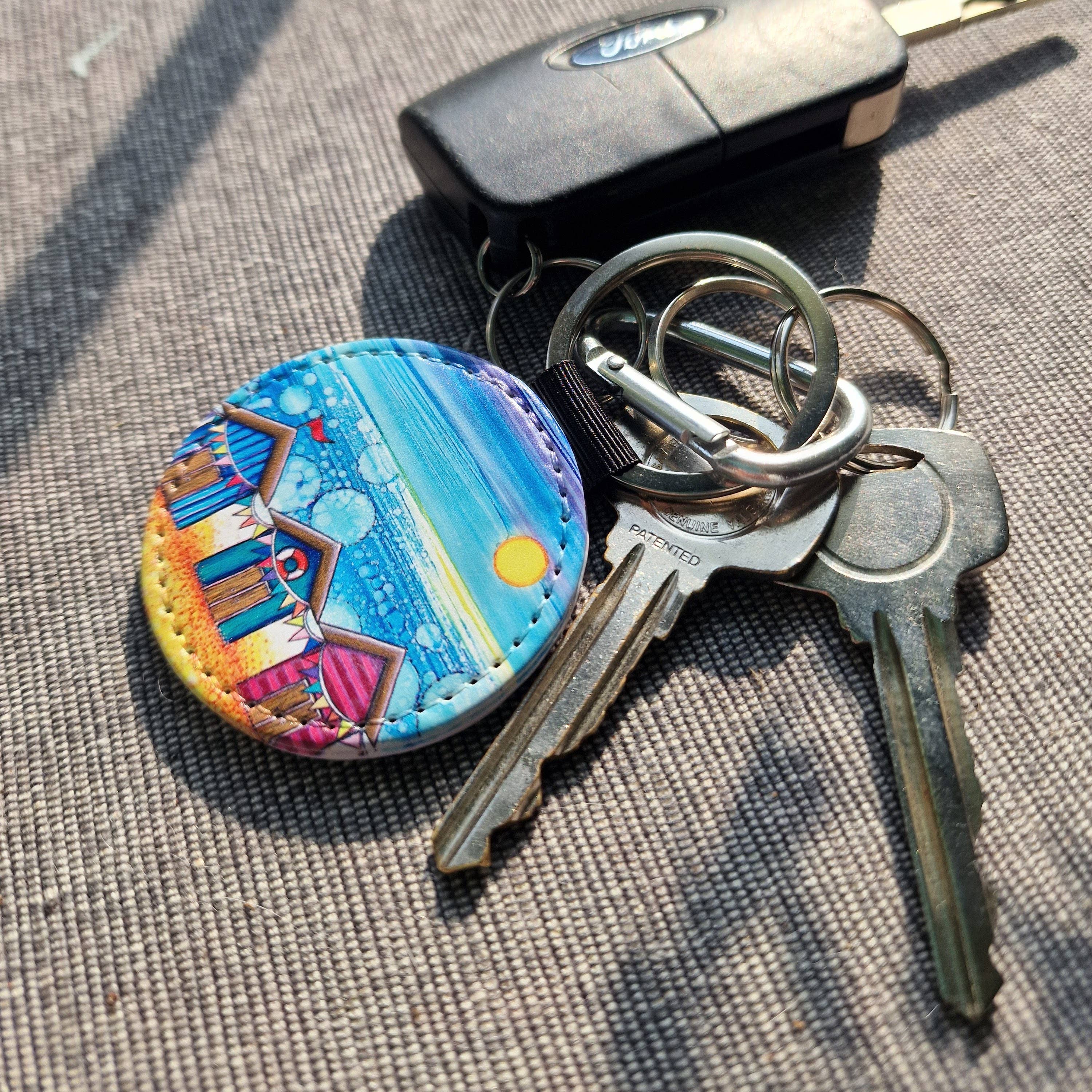 By Jo Crafts - Vendita all'ingrosso Portachiavi - Unisex - 87/90-KR - Portachiavi in Finta Pelle a Forma di Capanna da Spiaggia1