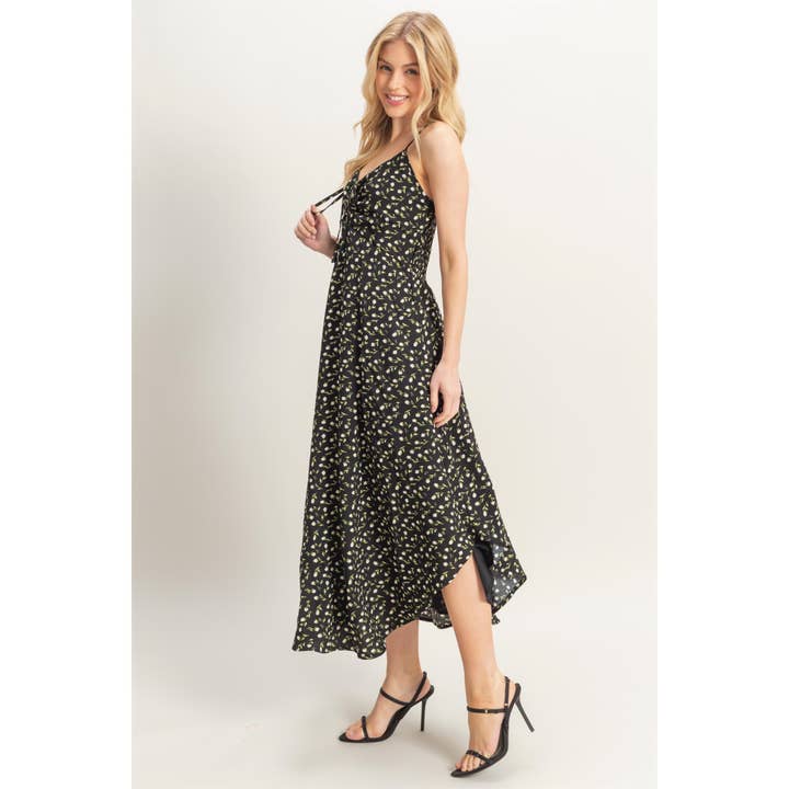 HYFVE - Wholesale Dress - Women's - HF25C158-Ditsy Floral Print Sleeveless Midi Dress
