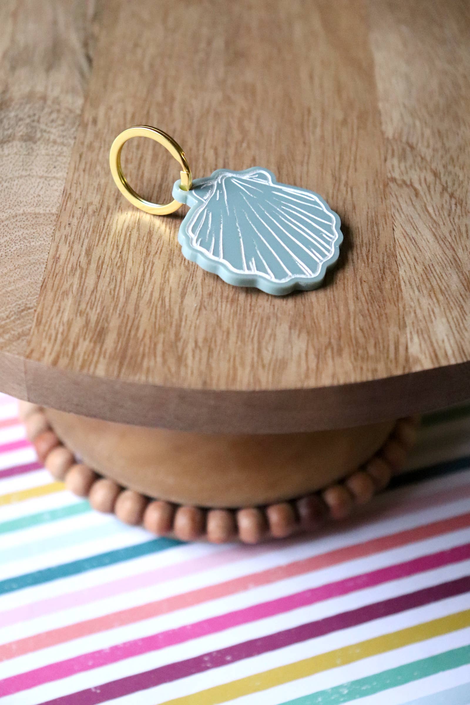 Florida Leather Co – wholesale Keychain – Women's – Seashell Keychain - Beach Shell2