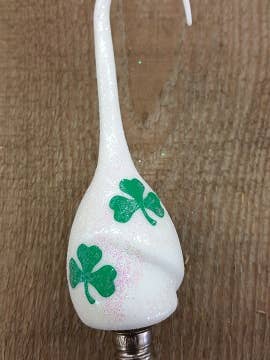 White Shamrock Silicone Bulb for wholesale by Vickie Jean's Creations Inc
