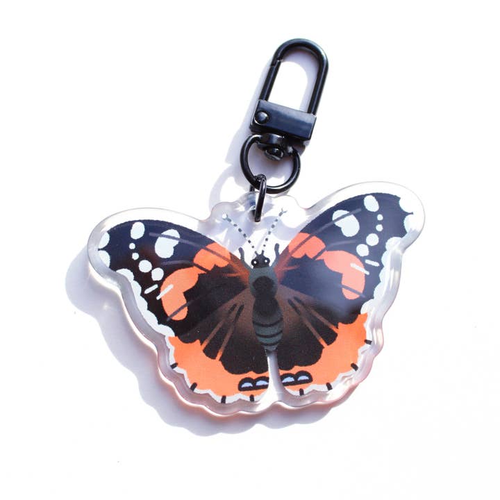 Charme acrylique Papillon Vulcain pour la vente par Microbiome Arts