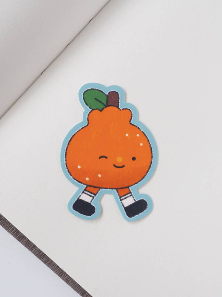 walking orange • die cut sticker for wholesale by natamori