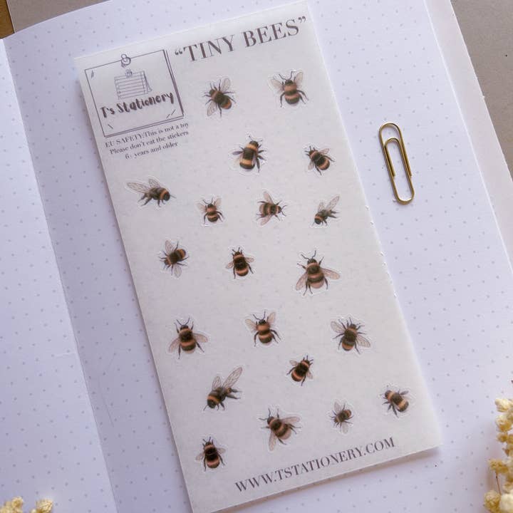 T's Stationery - Wholesale Sticker - "Tiny Bees"4