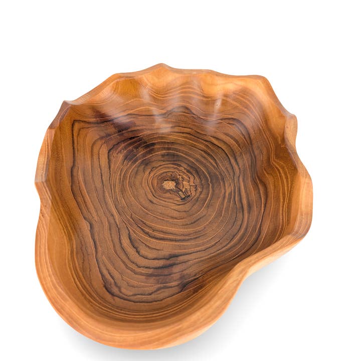 Bol en bois bohème, bol de service en bois, bol de service, bol de service en teck, bol à fruits pour la vente par baligood