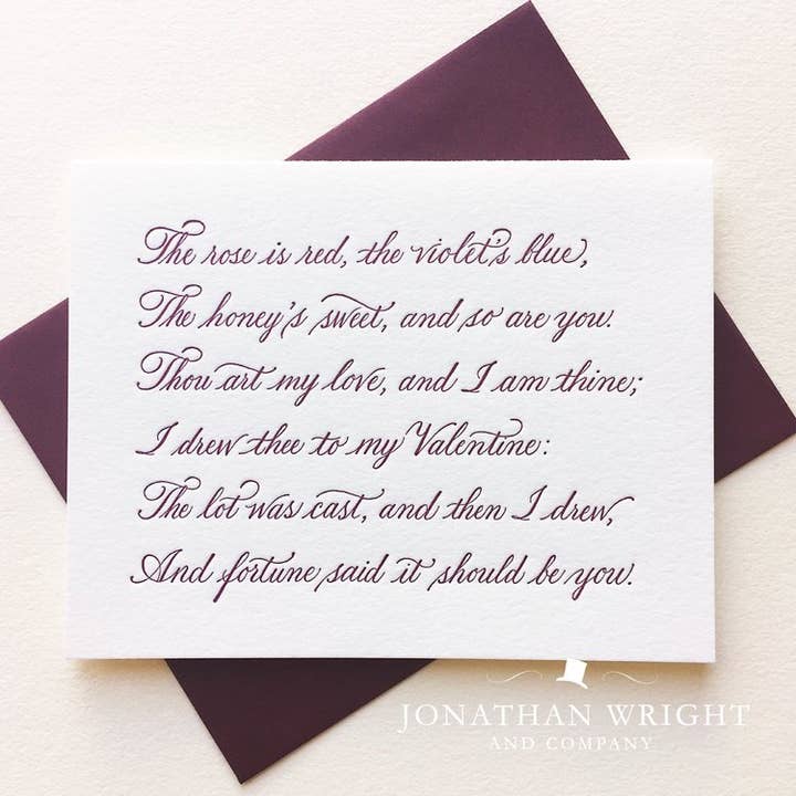 De Valentijnskaart voor wholesale door Jonathan Wright and Company