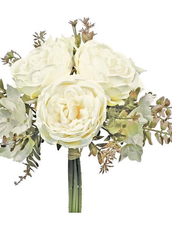 Vintage Rose Bouquet, 12", Candlelight for wholesale by Select Artificials, Inc.