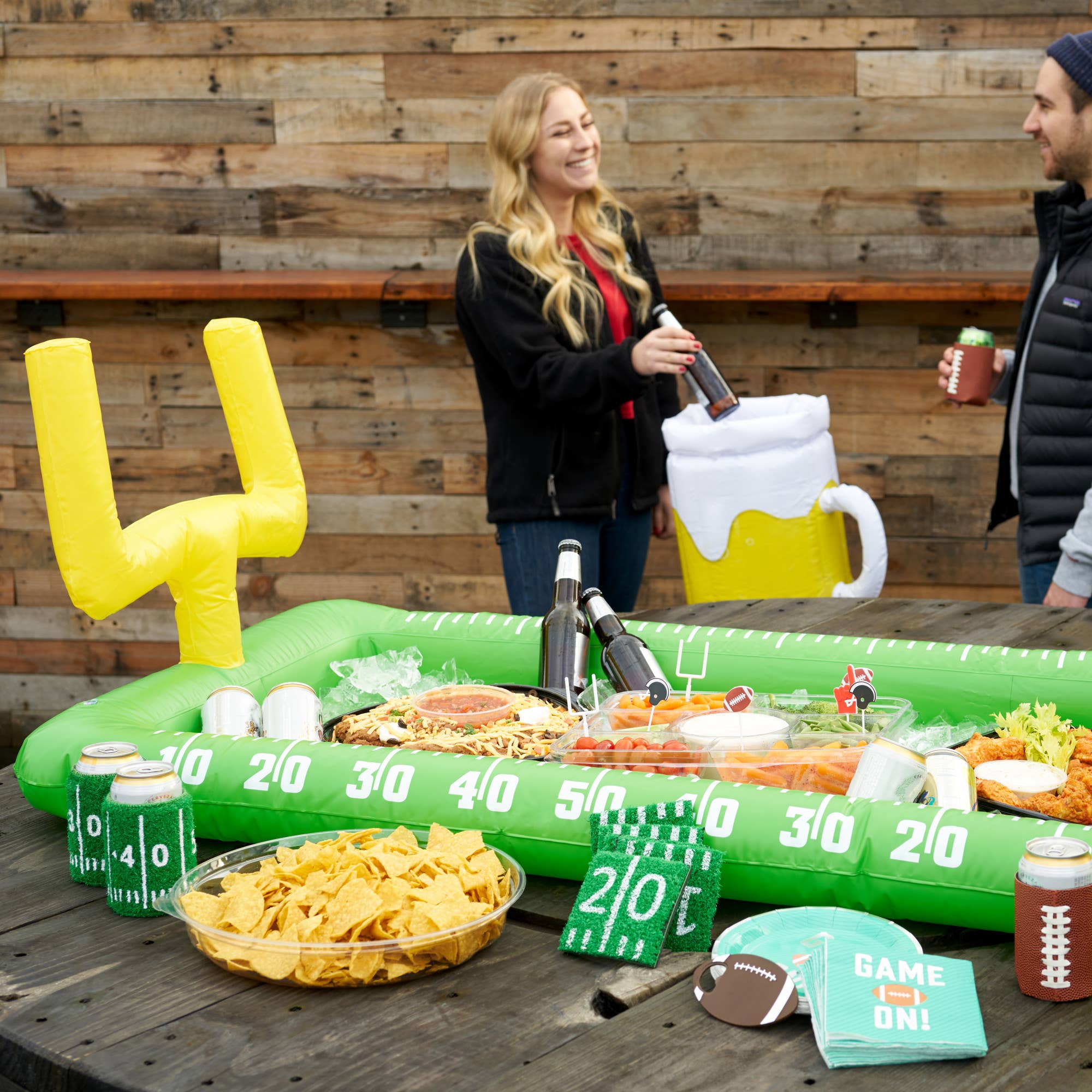 TRUE - Wholesale Cooler/Cooler Bag - TrueZoo Inflatable Tabletop Football Field Cooler Bar3