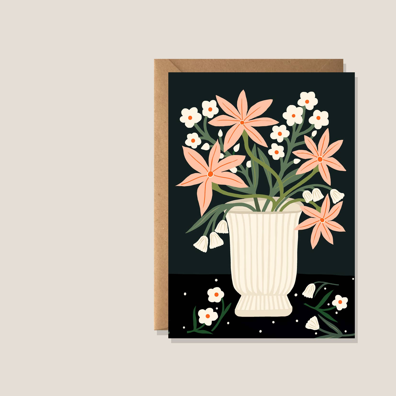 Kiran Ravilious – wholesale Everyday greeting card – Wedgwood Vase with Flowers greetings card0