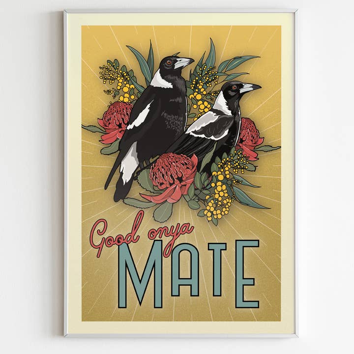 Little Green Mini Creative - Wholesale Poster - Magpies A4 Poster | Art Print | Australian Wall Art3