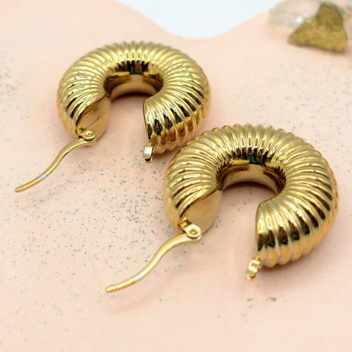 Daemon srls - Wholesale Dangle Earrings - ARIZONA - ACCIAIO INOSSIDABILE - orecchini bombè a cerchio2
