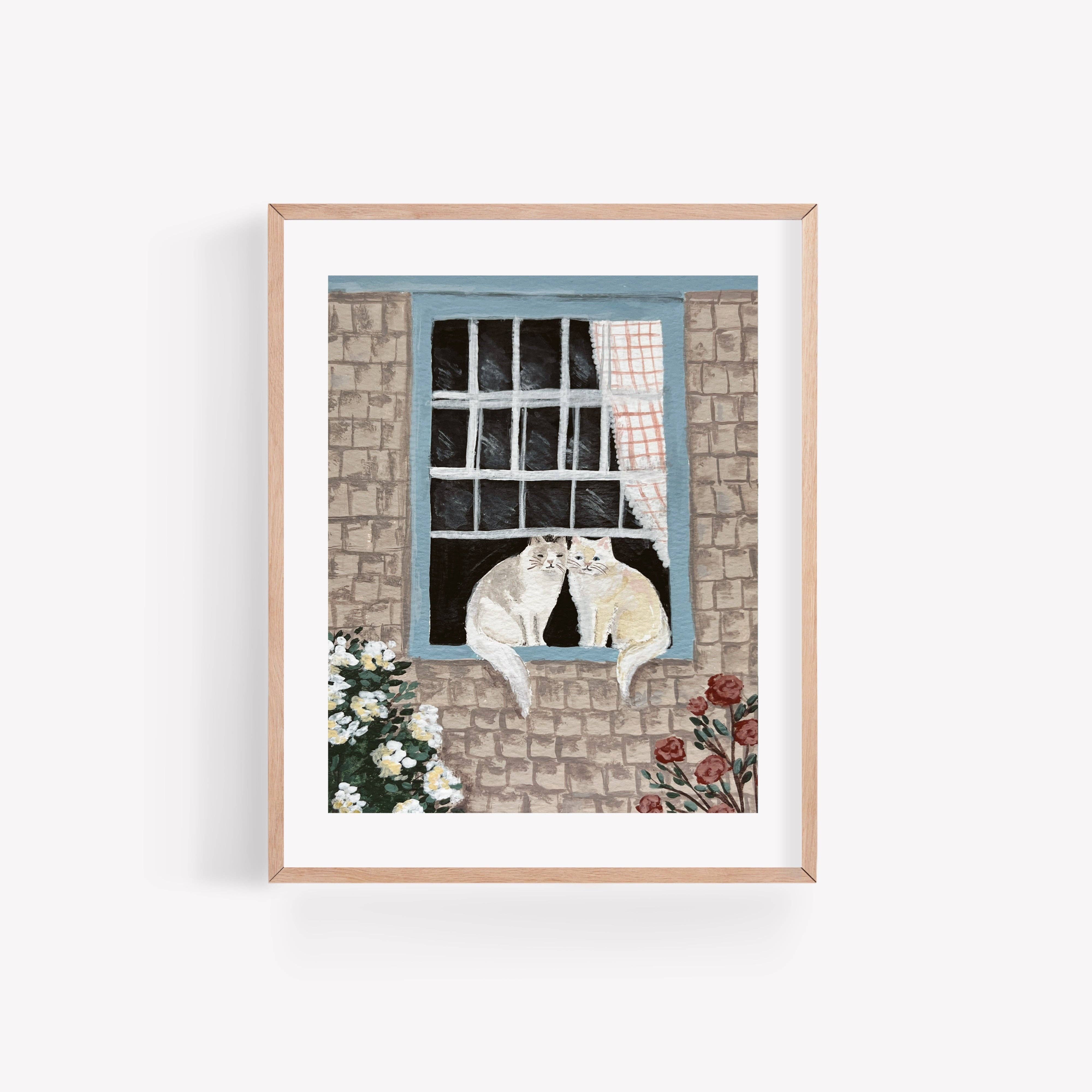 Megan Lindsey Illustration - Vente Affiche d'art - Impressions « Dans la fenêtre »1