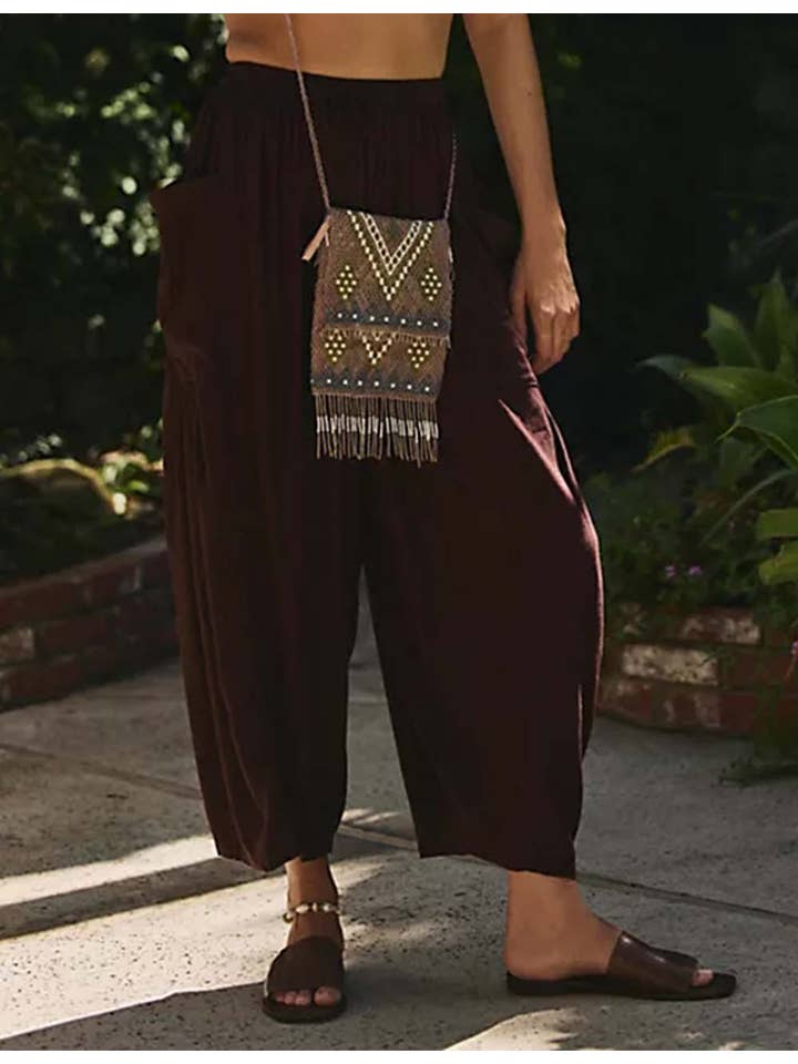 Sweetkama - Wholesale Pants - Women's - Ladies Elastic Waist String Tie Pocket Cuzy Pants4