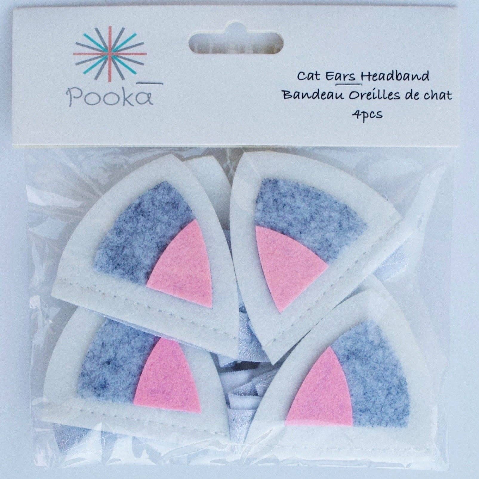 Cherrysh Party - the new name for Pooka Party – wholesale Fashion Headband - Kids – Cat ears felt headband (Set of 4)3