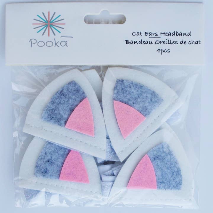 Cherrysh Party - the new name for Pooka Party – wholesale Fashion Headband - Kids – Cat ears felt headband (Set of 4)3
