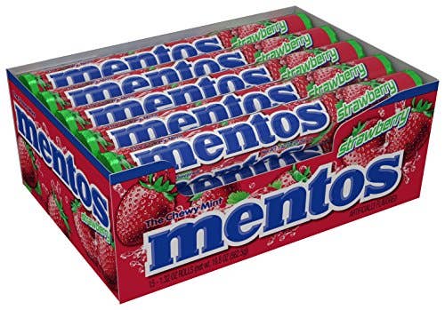 Shop The King - Wholesale Mints - Mentos Strwberry Fresh 15 Per Box