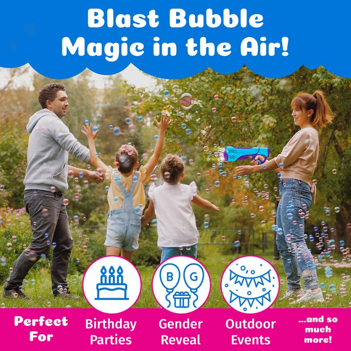 South Beach Bubbles - Vendita all'ingrosso Bolle di sapone - Bambini - PoppinColorZ Spectra: Blaster a bolle a colori ricaricabile