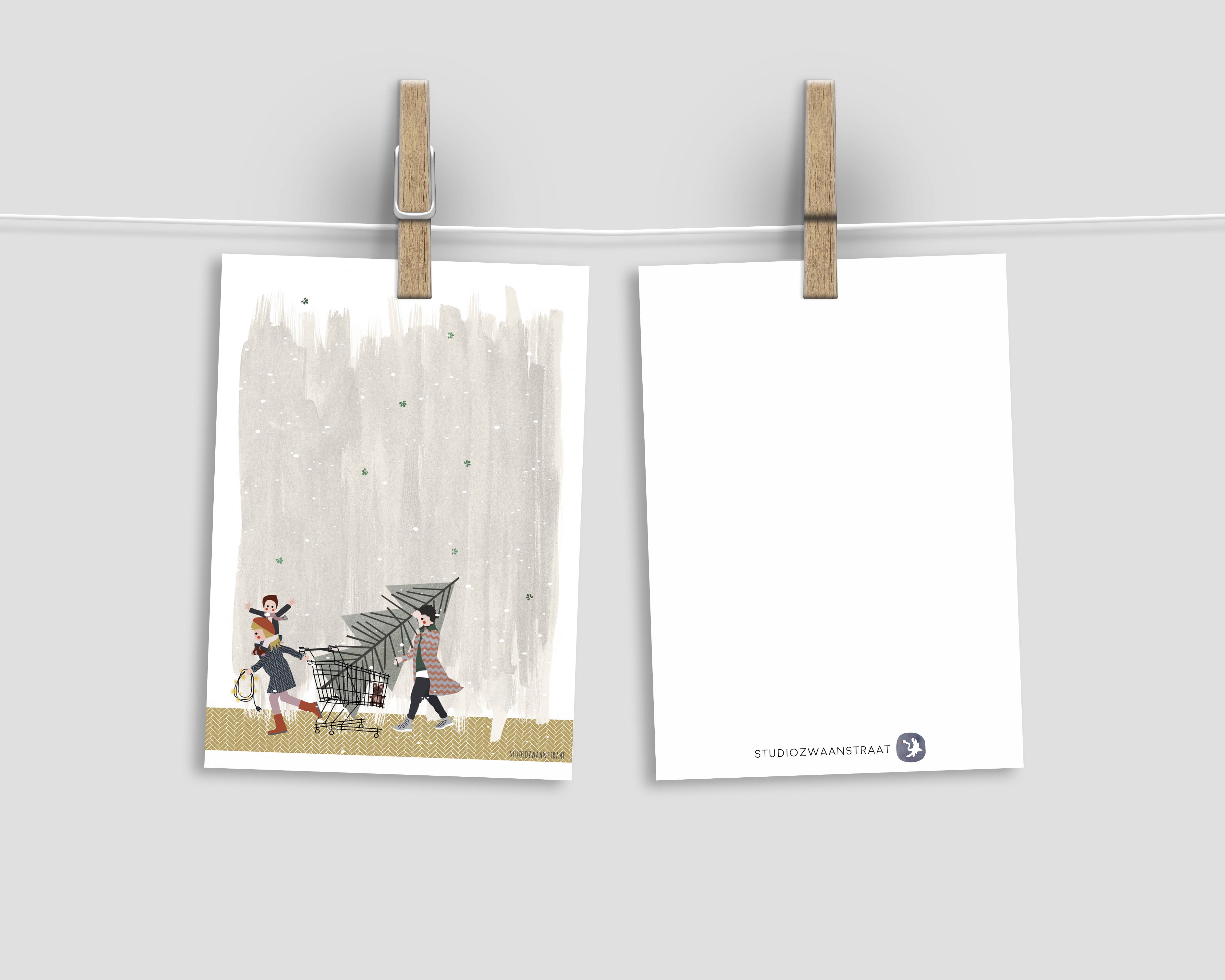 STUDIOZWAANSTRAAT - Vente Cartes postales - carte postale - série Noël - panier2