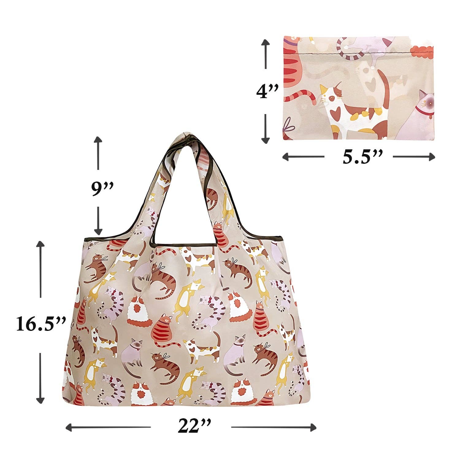 Wrapables.com - Vente Sacs de course/à provisions - Grand sac à provisions réutilisable en nylon écologique Wrapables27