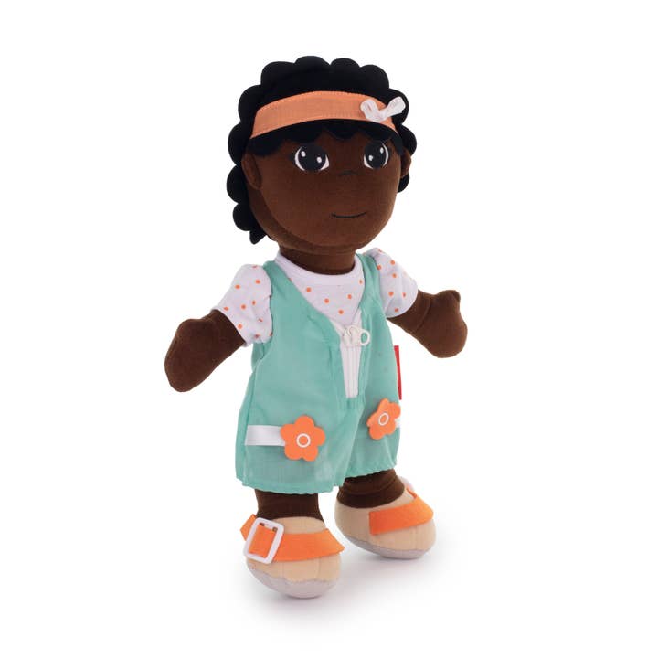 Washable Diversity Etni Fastening Doll: African Girl for wholesale by Miniland Educational
