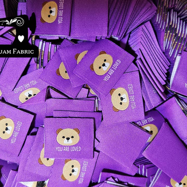 És Amado, Urso de Peluche, Etiquetas de Roupa Tecido, Pack de 10 por atacado de Rubyjam Fabric