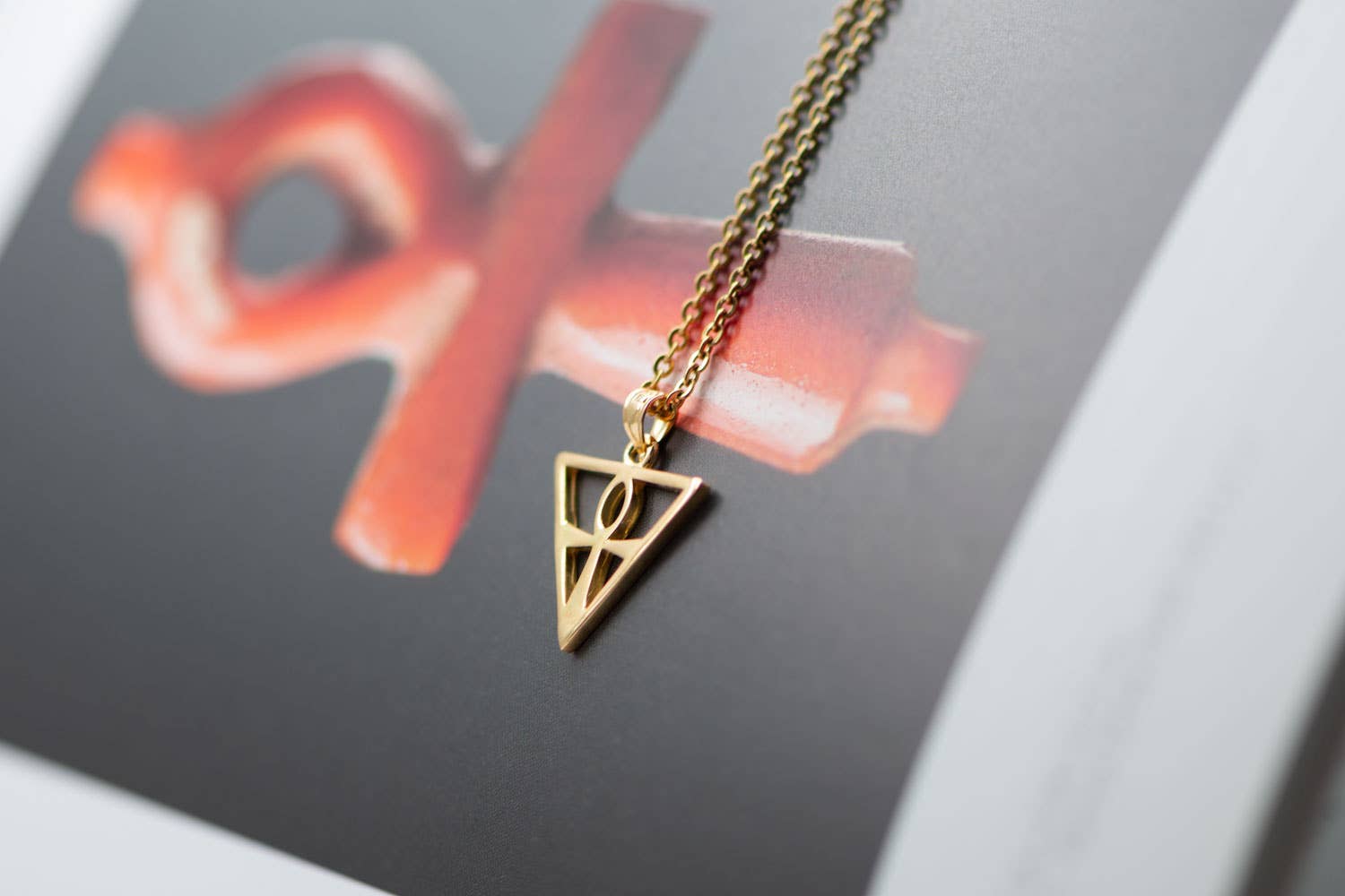 TALISMAN JEWELLERY (D&Fidanverdi, S.L.) - Wholesale Pendant/Charm Necklace - Triangle Ankh Cross Pendant Egypt 18k Gold Plated2