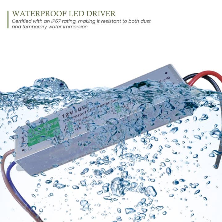 Ledsone - Wholesale Power Adapter - IP67 DC 12V Waterproof LED Driver LED Power Supply Ledsone Transformer ~ 44901